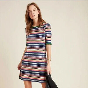Anthropologie Aldomartins Wool Knit Mini Dress | M